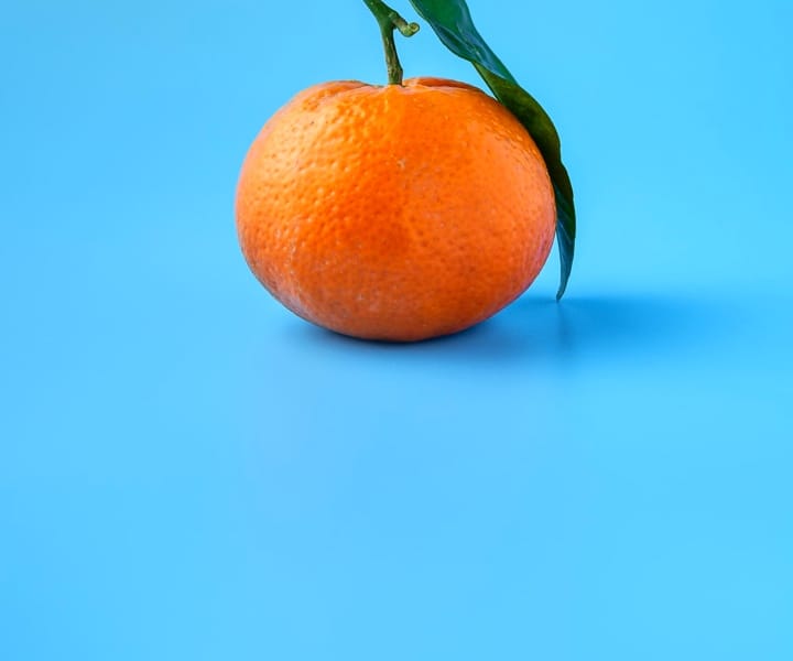 half sliced orange